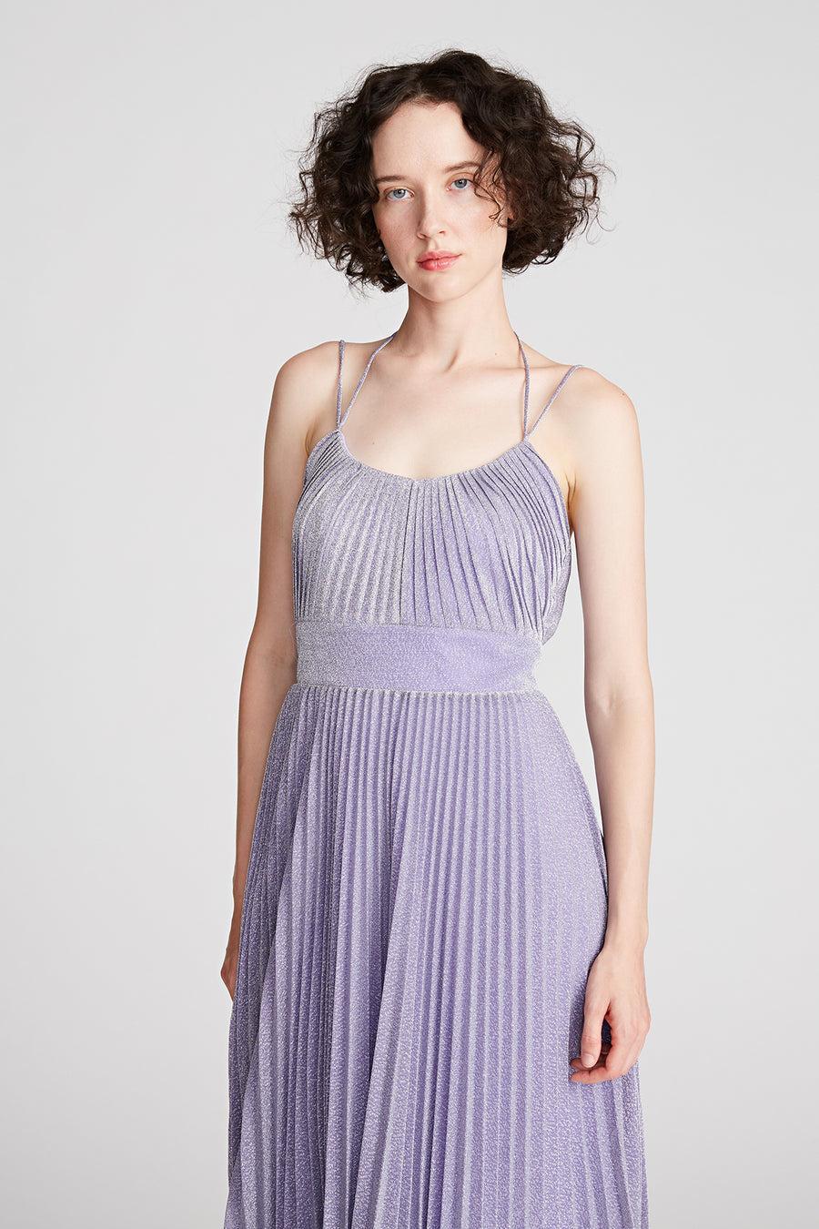 Halston Heritage Evelia Dress In Shimmer Jersey
