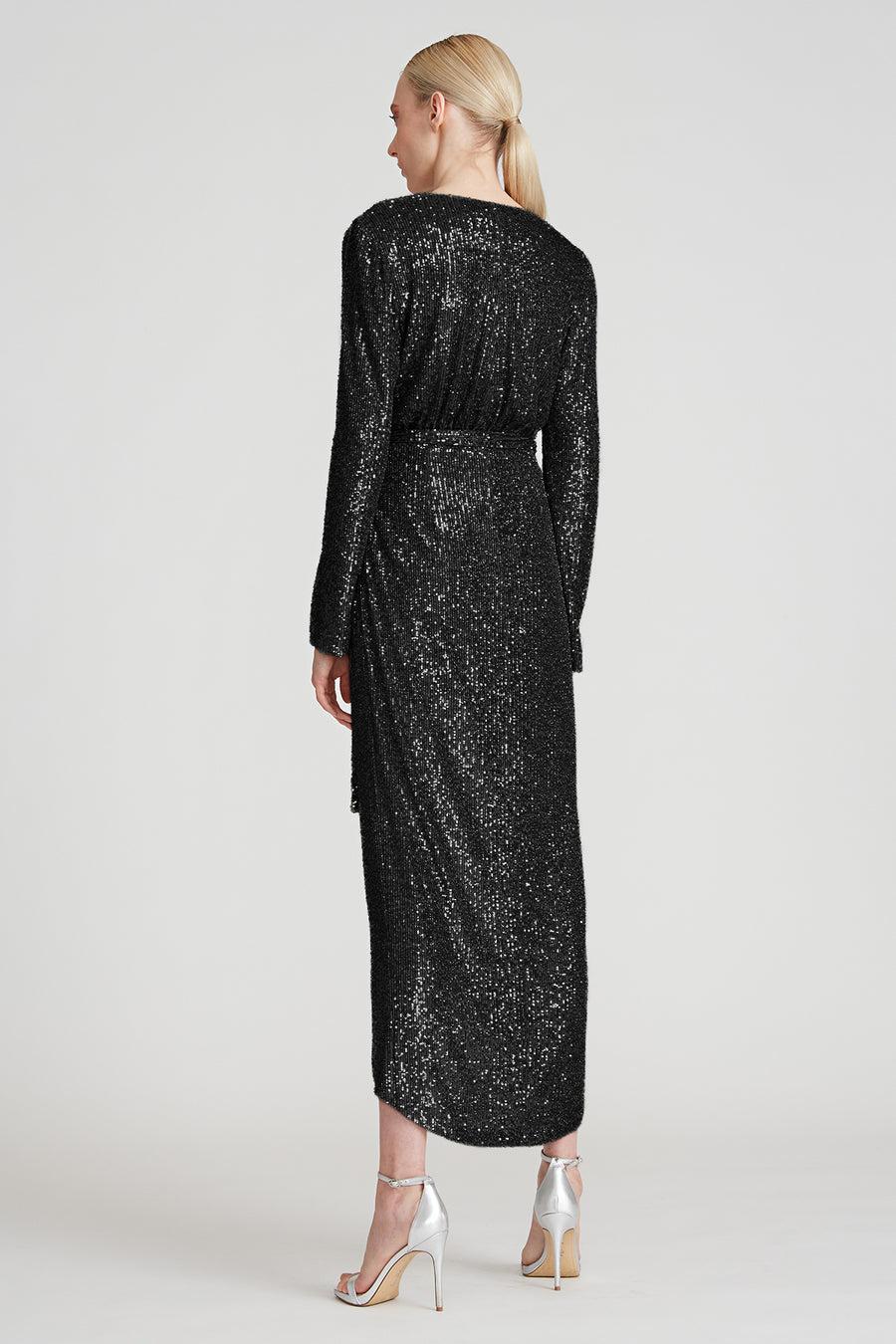 Halston Heritage Falan Sequin Cocktail Dress