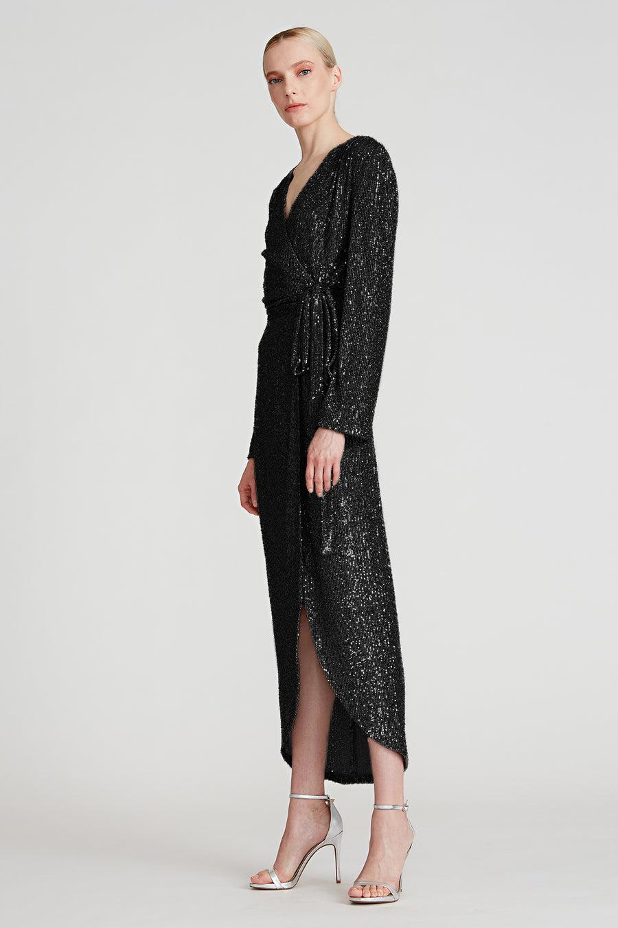 Halston Heritage Falan Sequin Cocktail Dress