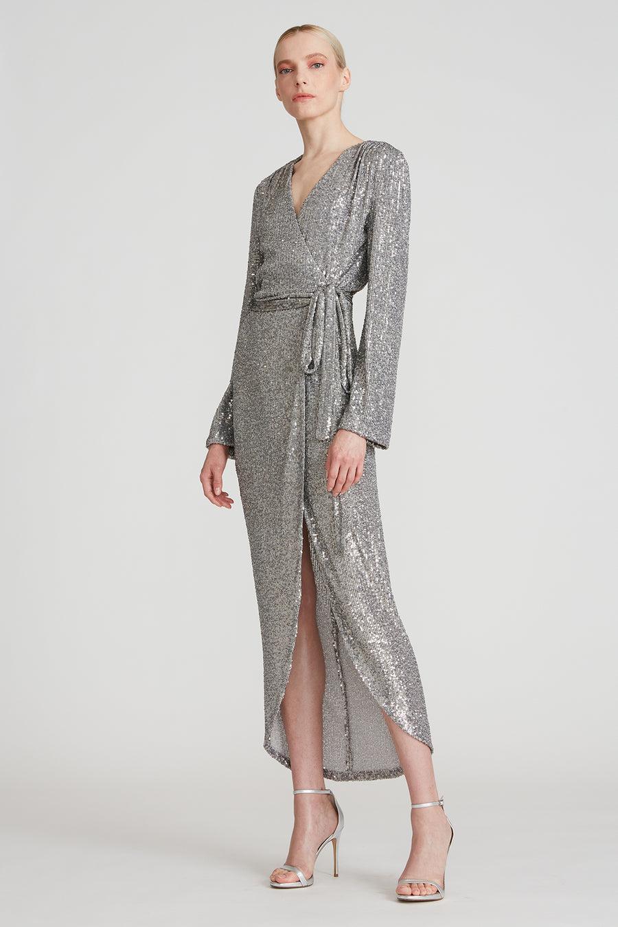 Halston Heritage Falan Sequin Cocktail Dress