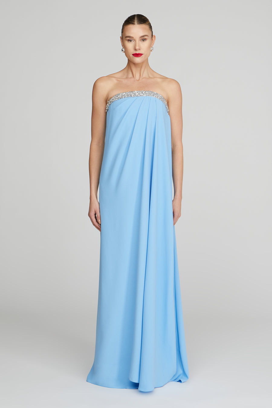 halston heritage Fleur Strapless Gown