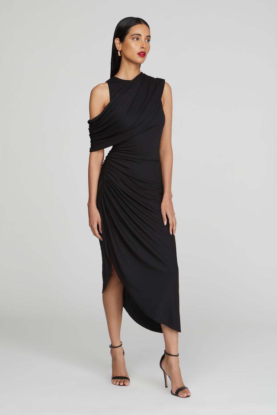 Halston Heritage Gabrielle Matte Jersey Midi