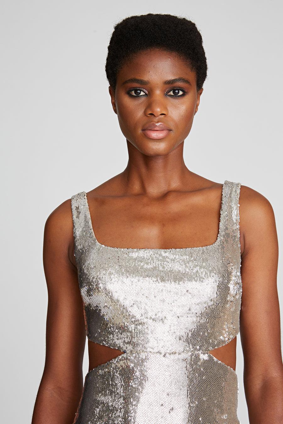 Halston Heritage Guiliana Dress In Sequins