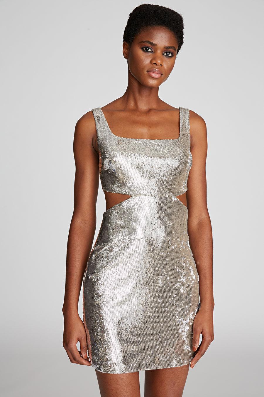 Halston Heritage Guiliana Dress In Sequins