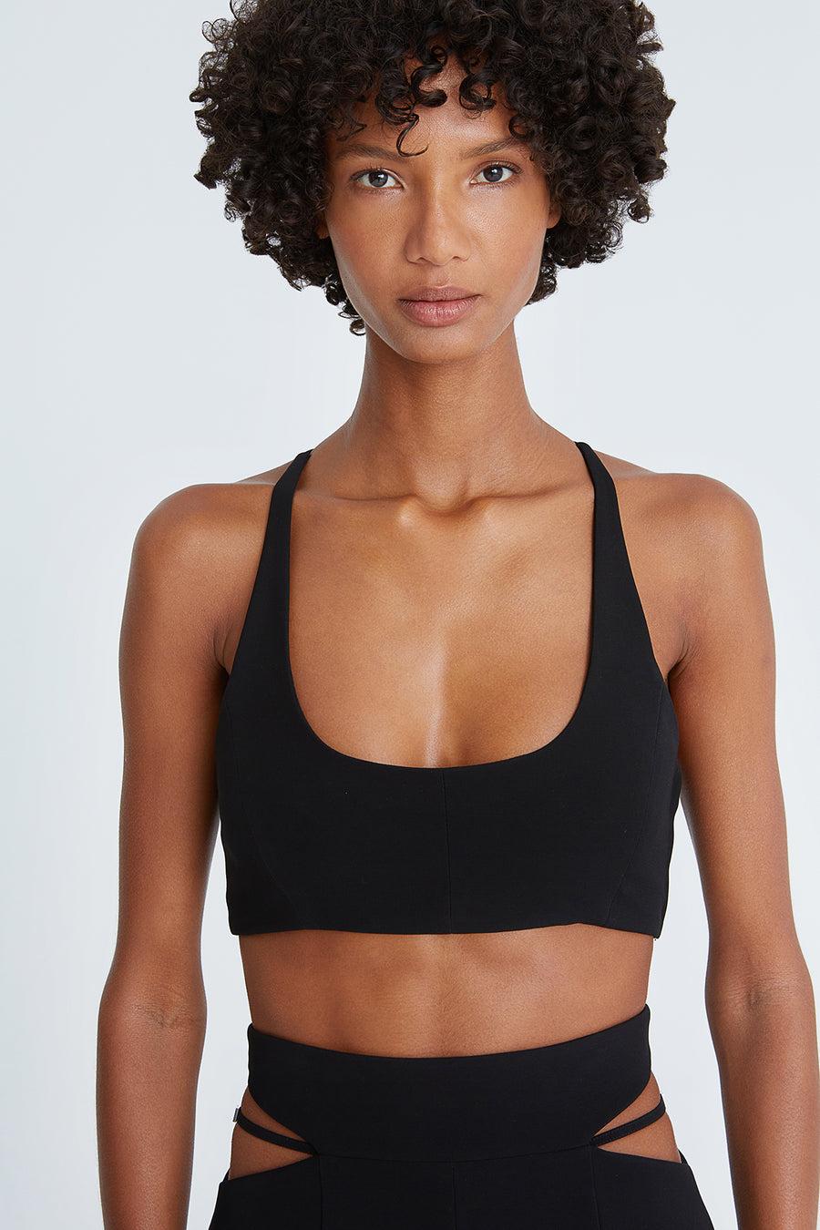 Halston Heritage Gwen Crepe Scoop Neck Bralette