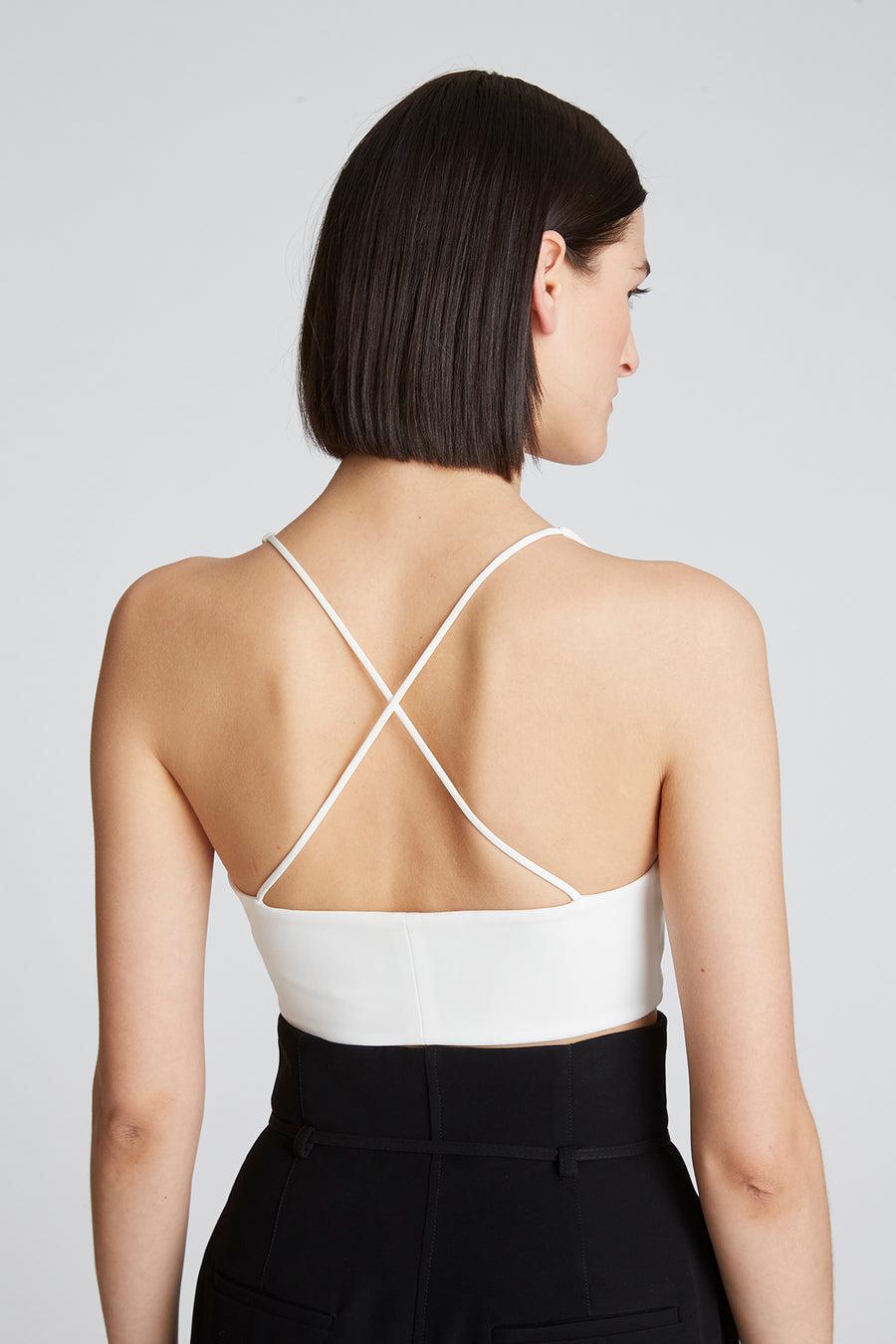 Halston Heritage Gwen Crepe Scoop Neck Bralette