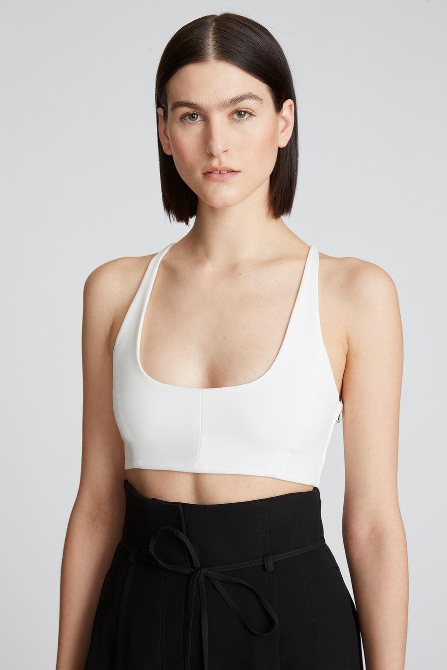 Halston Heritage Gwen Crepe Scoop Neck Bralette