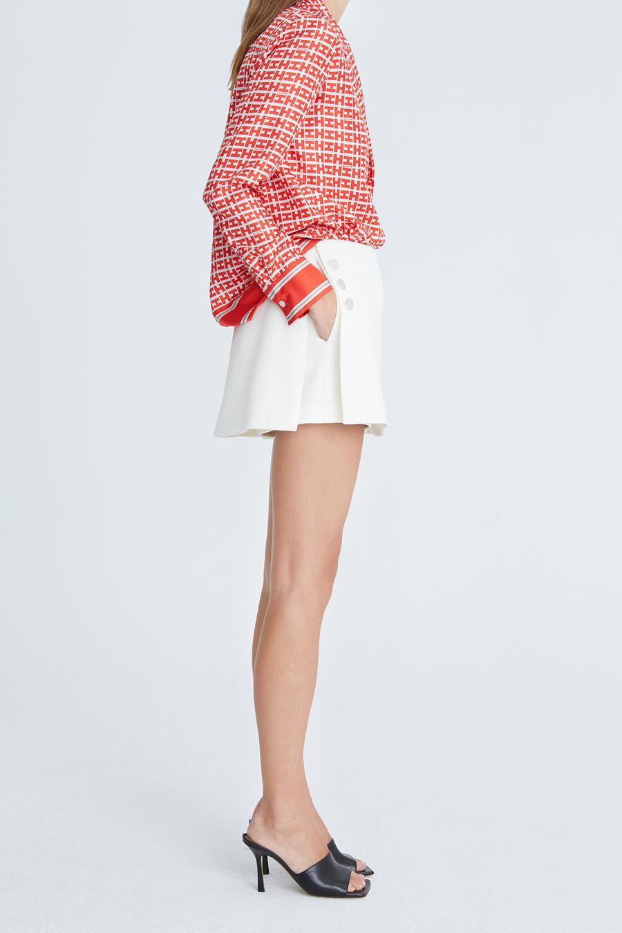 Halston Heritage Hallie Cotton Twill Skort