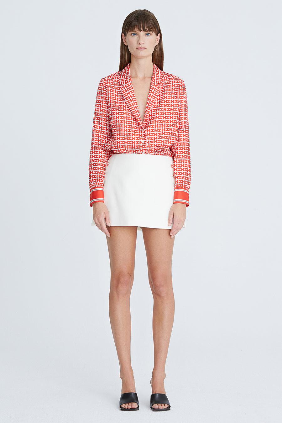 halston heritage Hallie Cotton Twill Skort