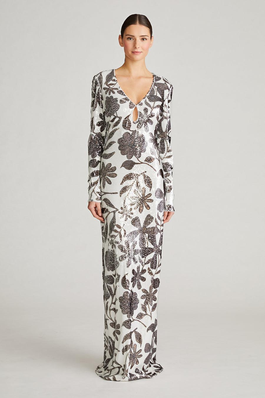 halston heritage Haru Gown In Daisy Sequin