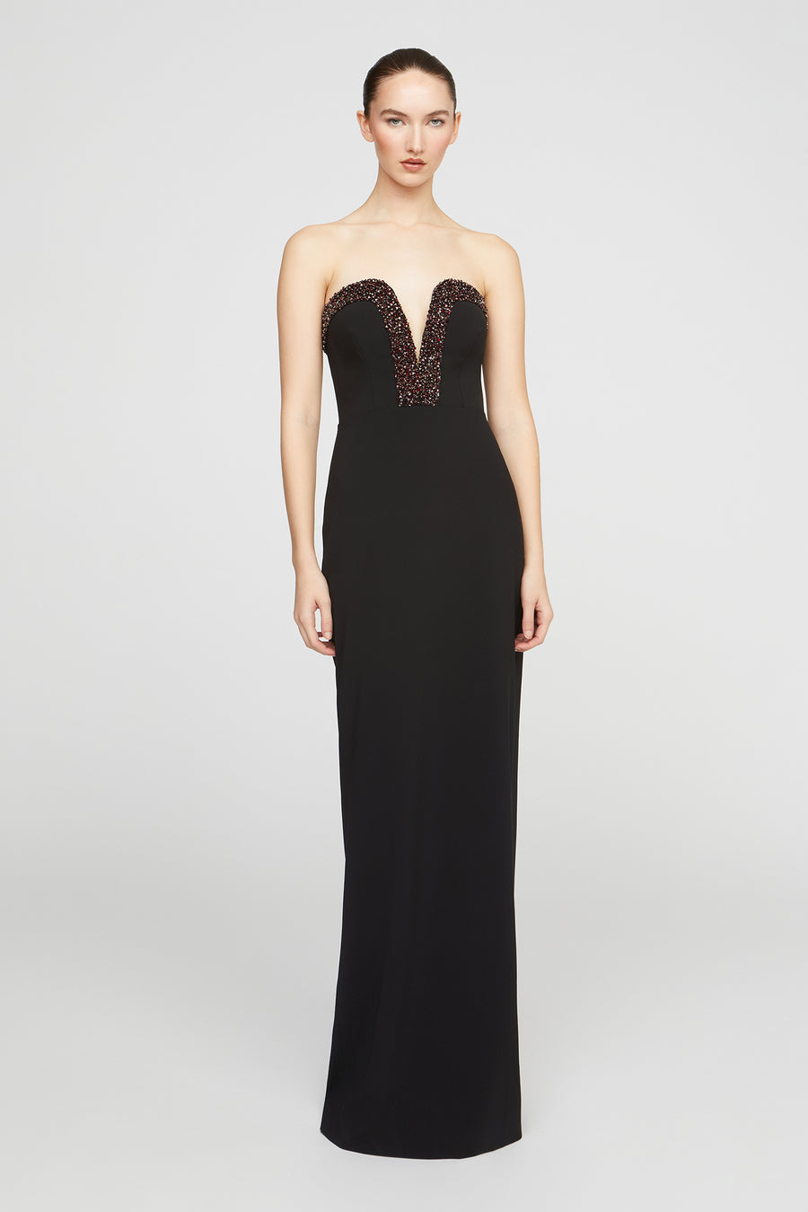 Halston Heritage Ila Crepe Gown