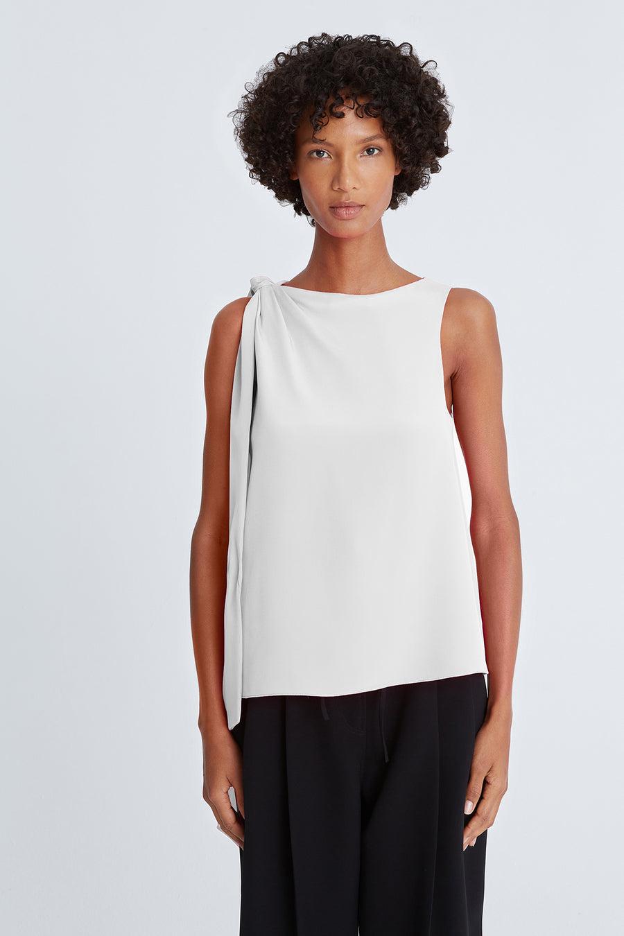 Halston Heritage Iliana Crepe Draped Top