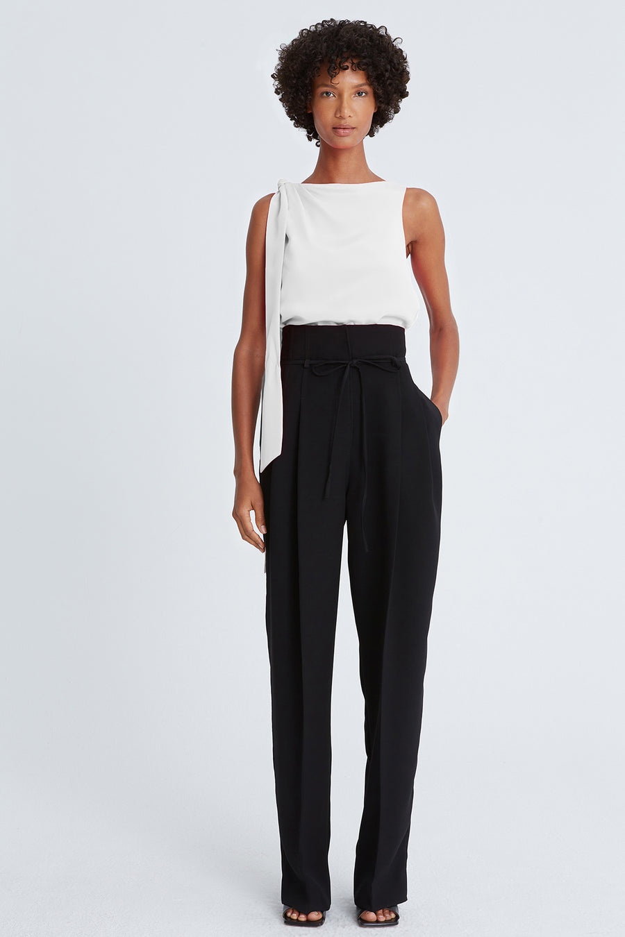 halston heritage Iliana Crepe Draped Top