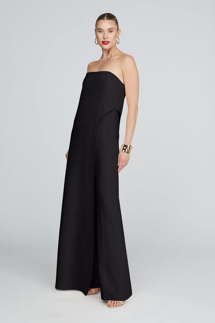 Halston Heritage Jacqueline Crepe Jumpsuit