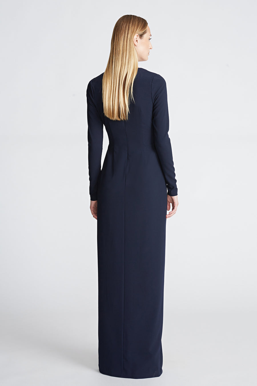 Halston Heritage Jasmine Gown In Fluid Crepe