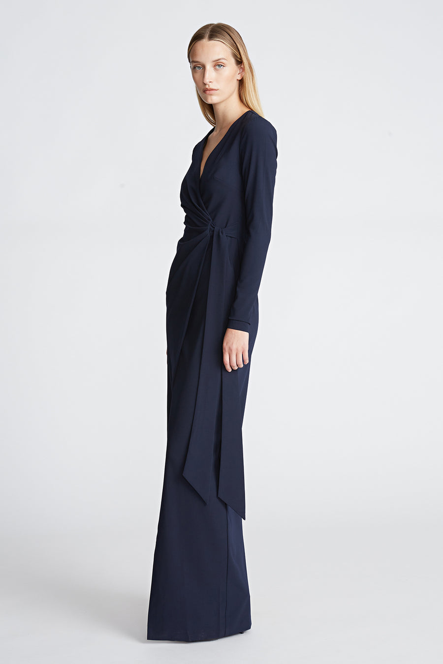 Halston Heritage Jasmine Gown In Fluid Crepe