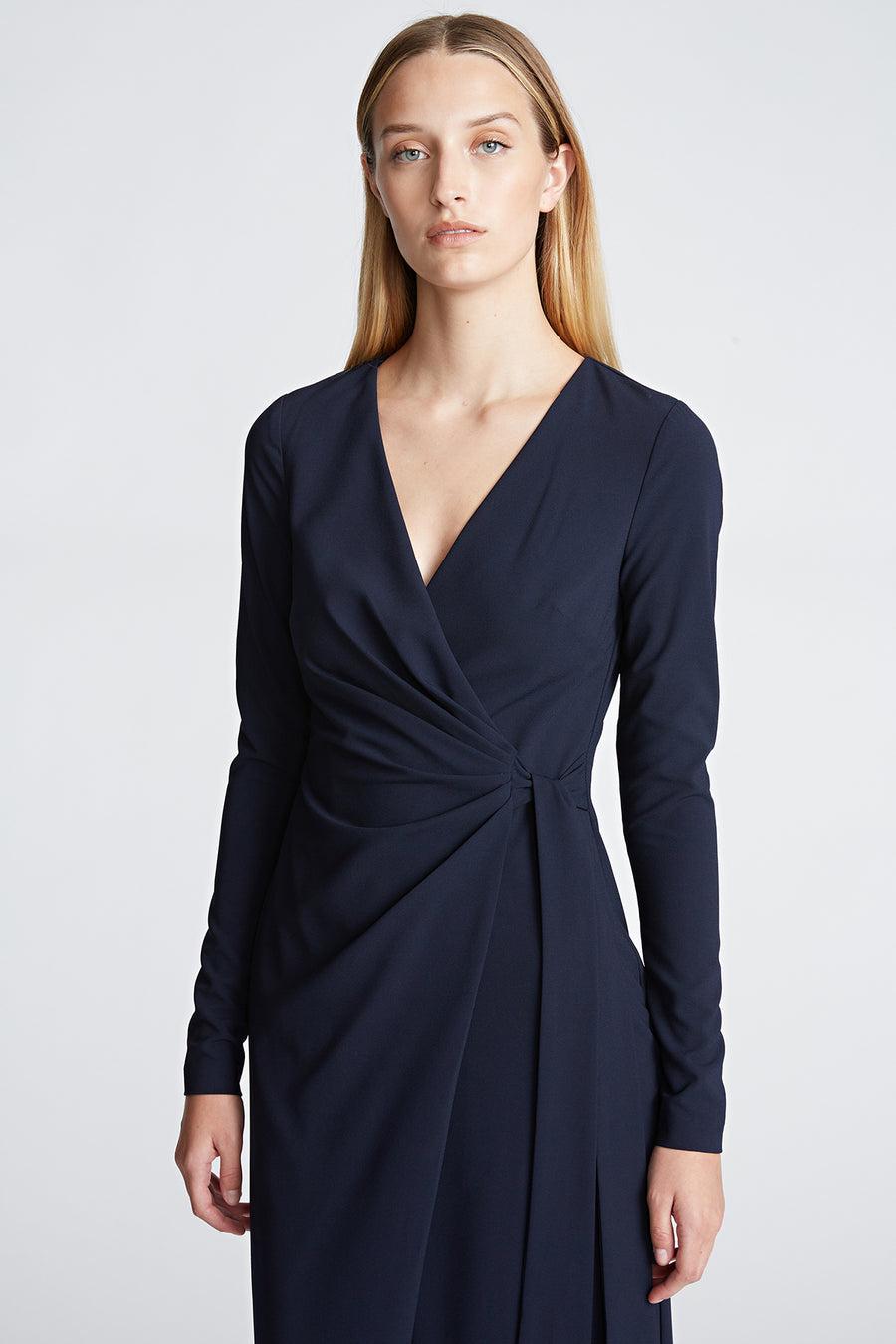 Halston Heritage Jasmine Gown In Fluid Crepe