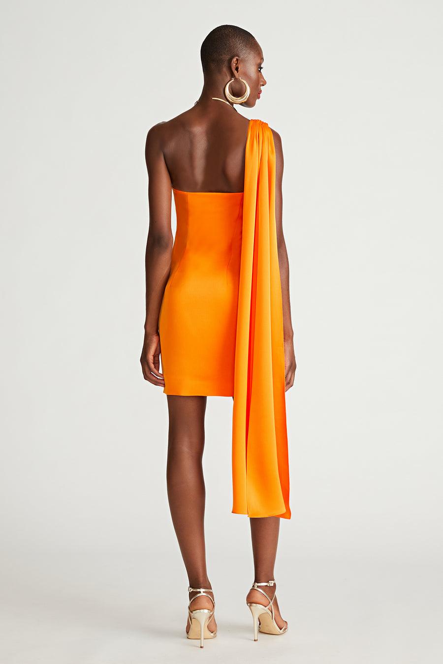 Halston Heritage Jax Dress In Satin