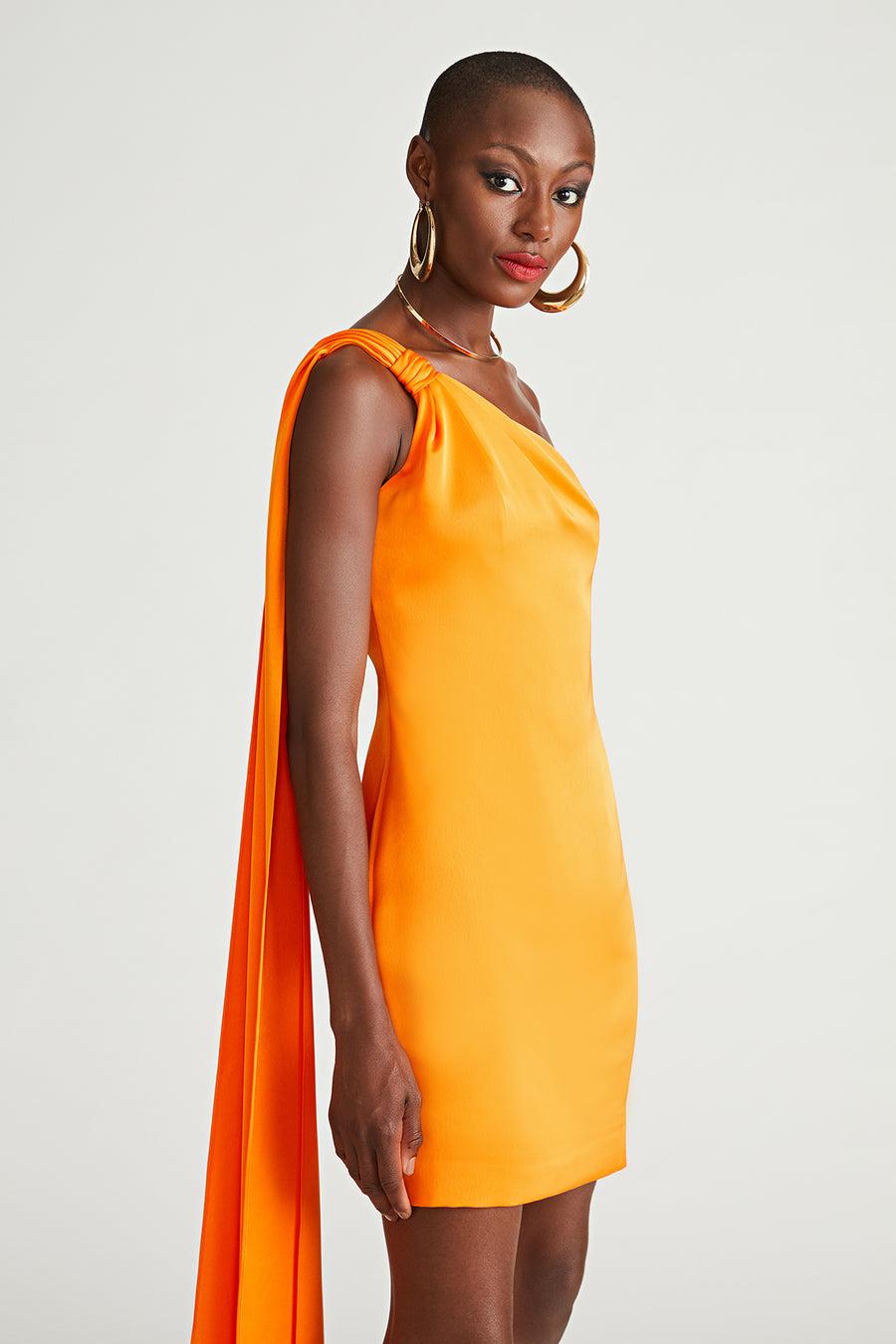 Halston Heritage Jax Dress In Satin