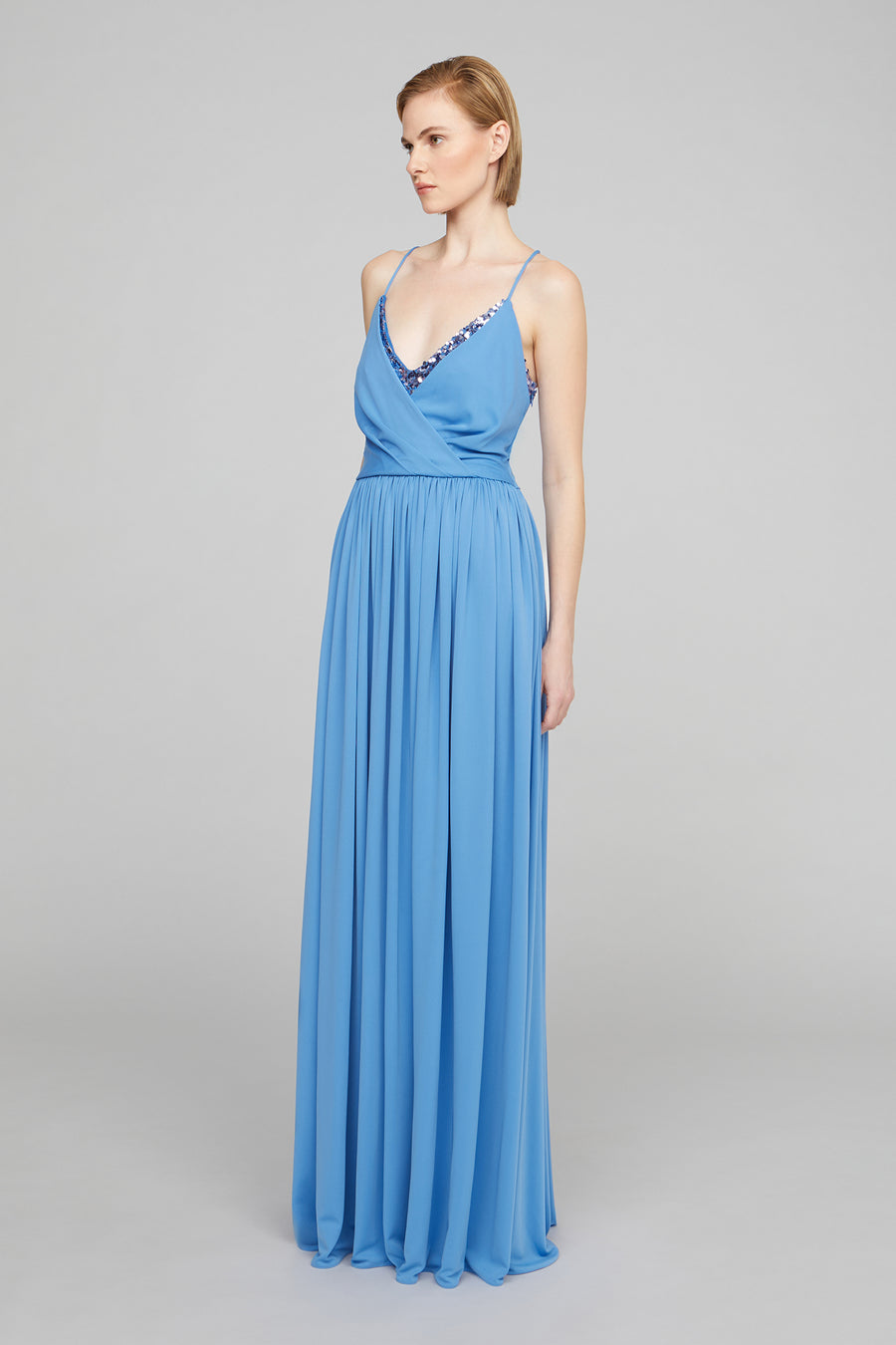 Halston Heritage Jeanne Matte Jersey Gown