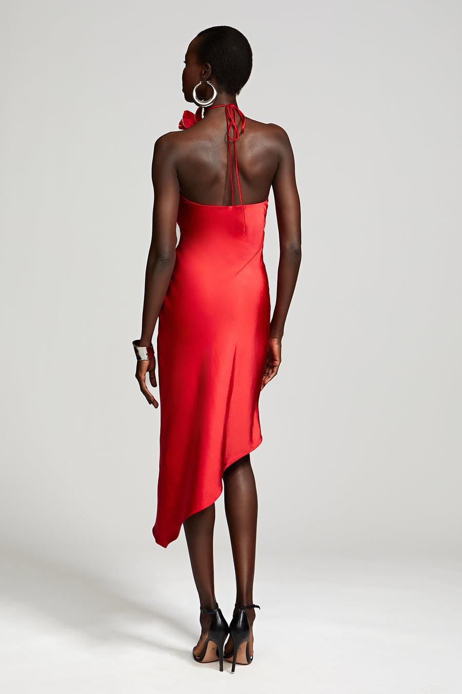 Halston Heritage Joellen Dress In Crushed Satin