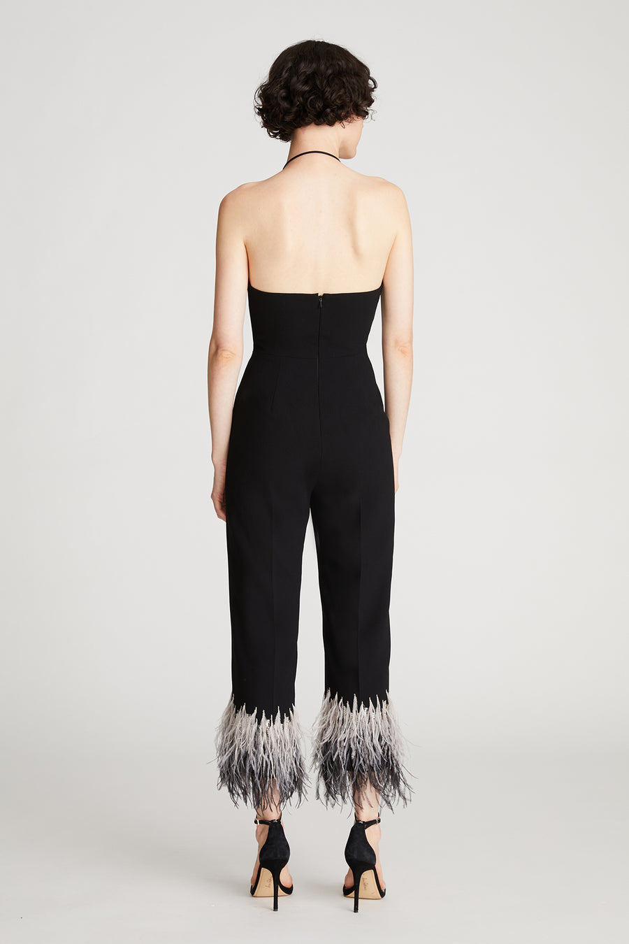 Halston Heritage Kaitlyn Jumpsuit In Moss Crepe
