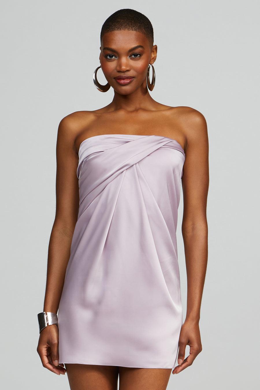 Halston Heritage Karen Dress In Charmeuse