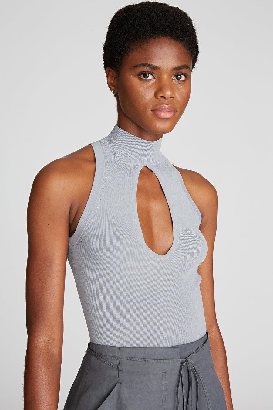 Halston Heritage Kit Top In Matte Viscose