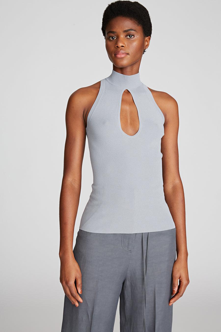 Halston Heritage Kit Top In Matte Viscose
