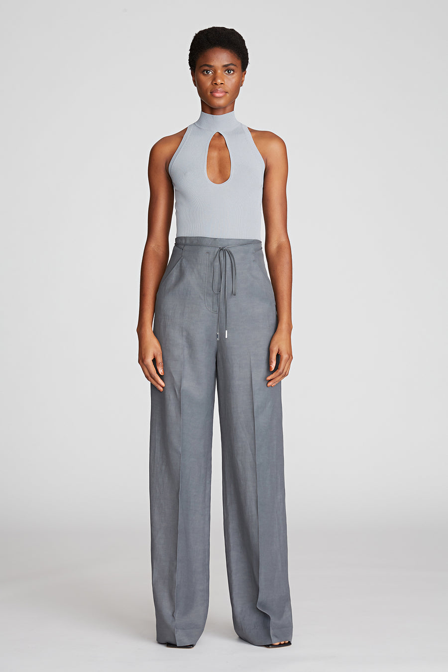 halston heritage Kit Top In Matte Viscose