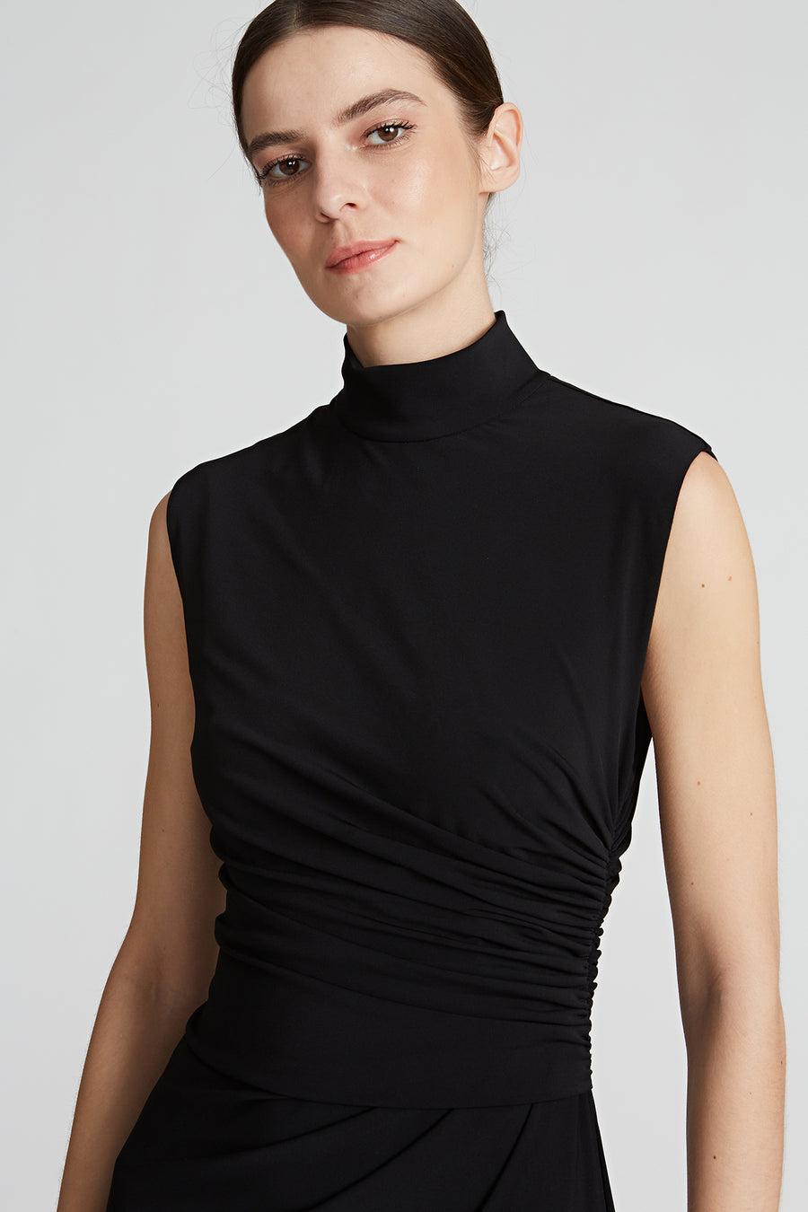 Halston Heritage Layla Jersey Side Drape Dress