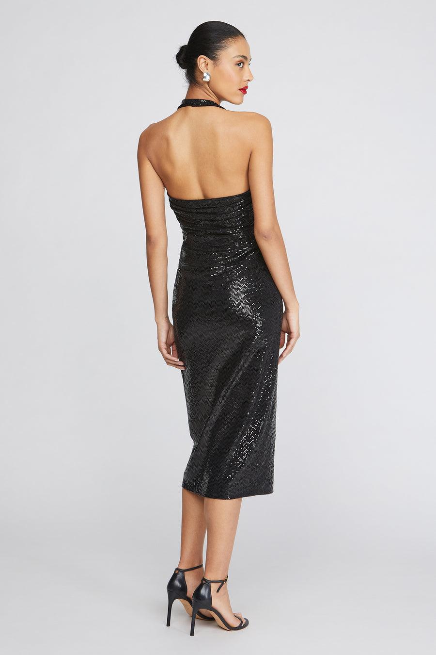 Halston Heritage Leonie Disco Jersey Midi