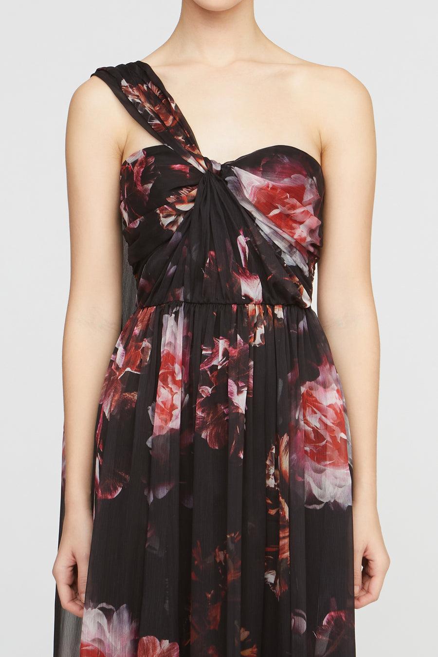 halston Heritage Lina Chiffon Gown