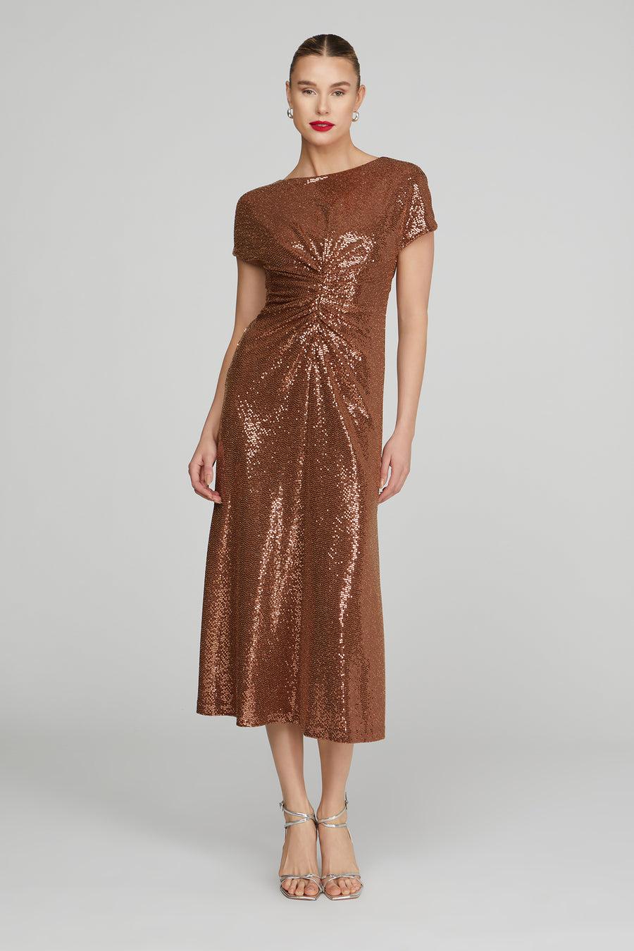 halston heritage Luce Disco Jersey Midi