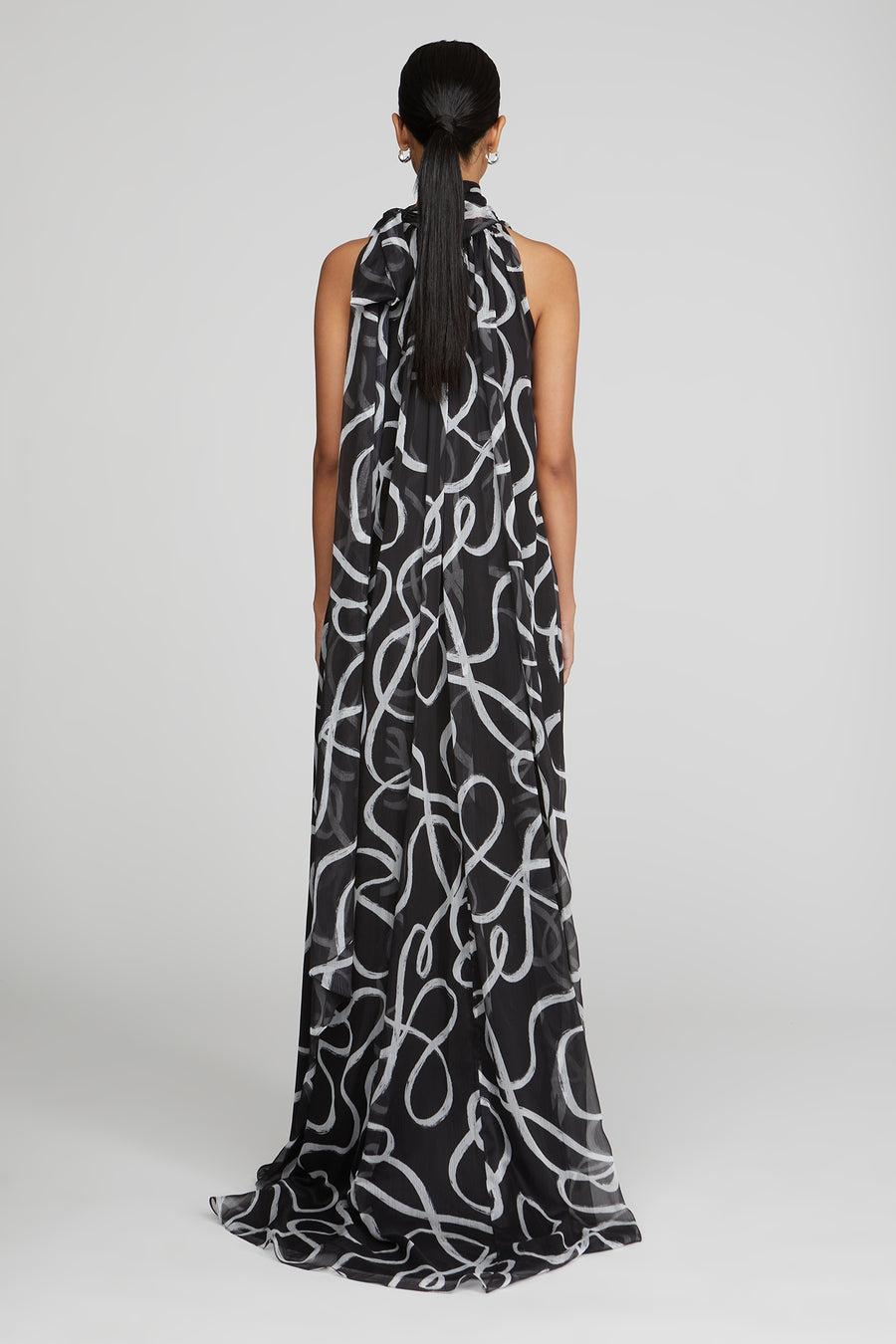 Halston Heritage Lyle Chiffon Gown