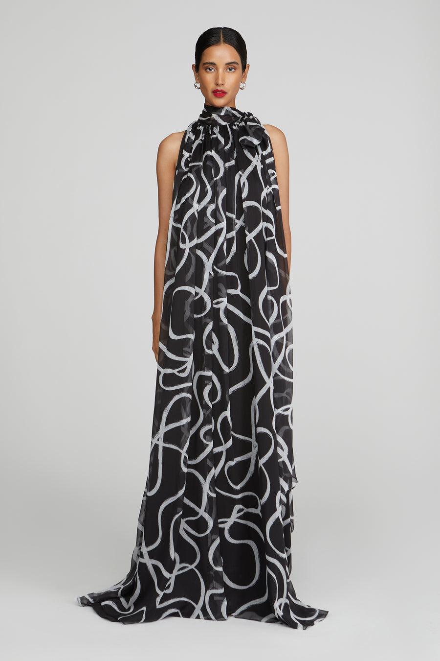 halston heritage Lyle Chiffon Gown