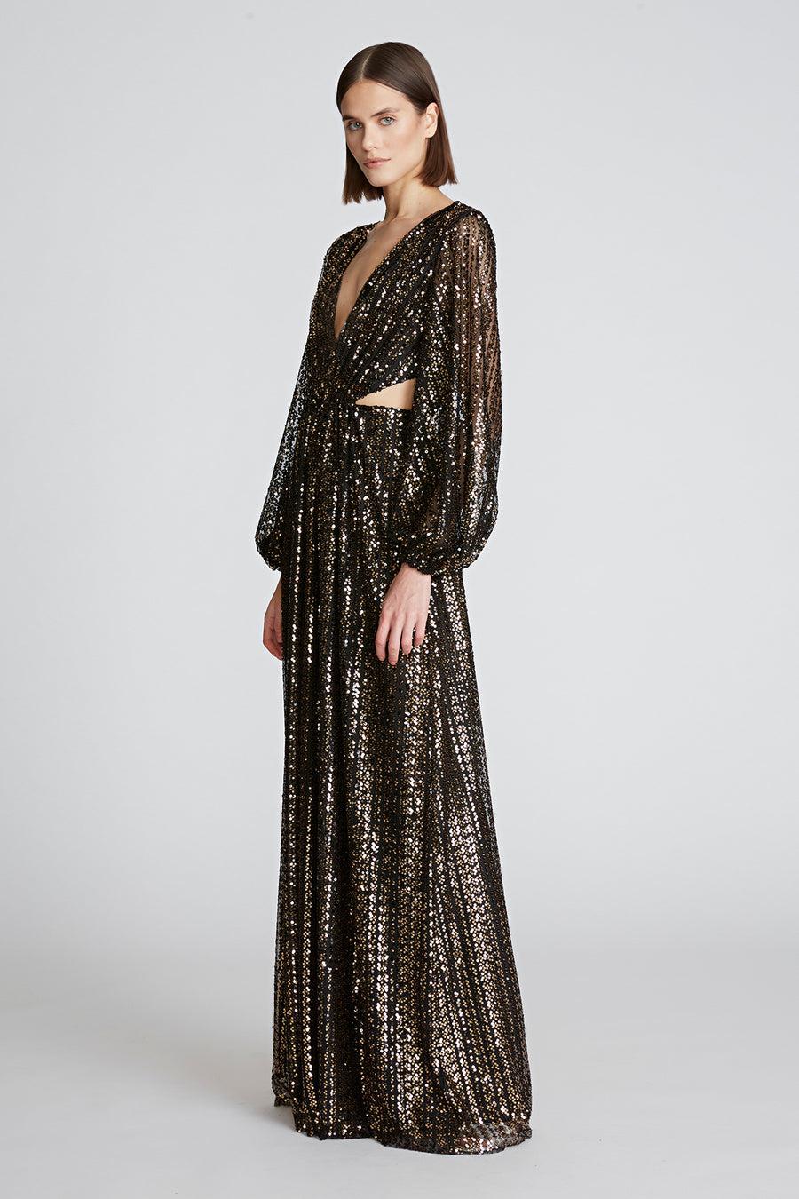 Halston Heritage Madelyn Gown In Sequins