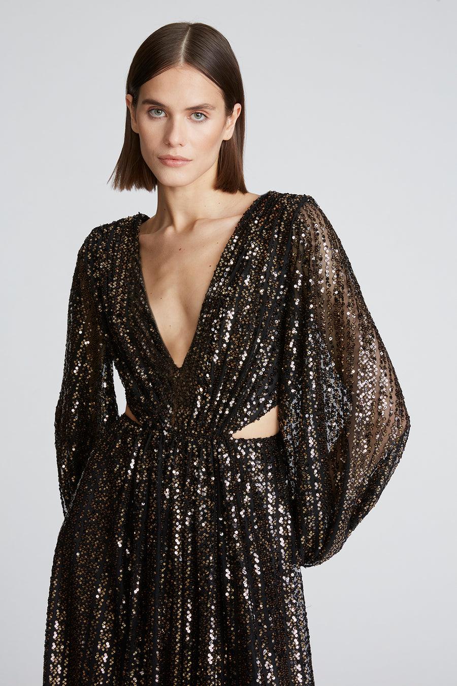 Halston Heritage Madelyn Gown In Sequins