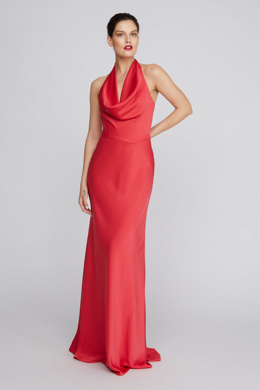 halston heritage Marcheline Crepe Gown