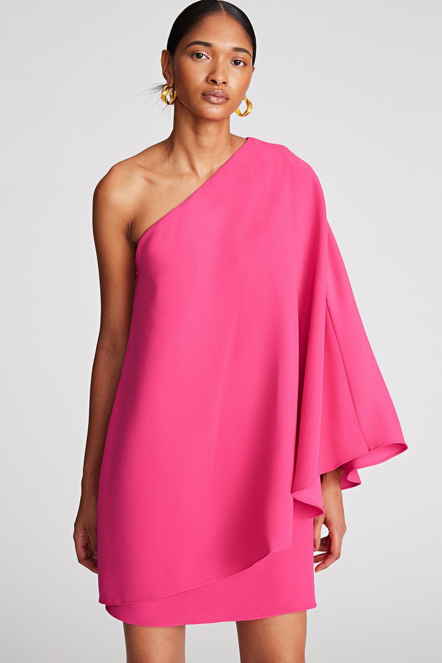 Halston Heritage Melina Dress In Stretch Crepe
