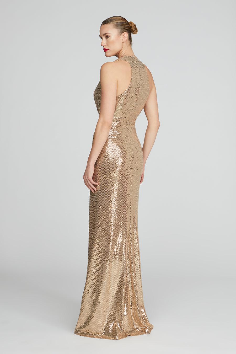 Halston Heritage Milana Disco Jersey Gown