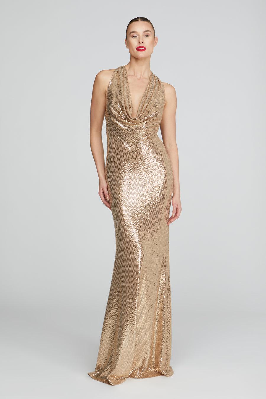 halston heritage Milana Disco Jersey Gown