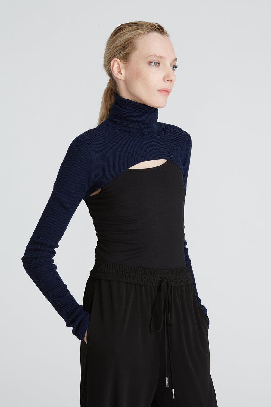 Halston Heritage Mina Turtleneck Shrug