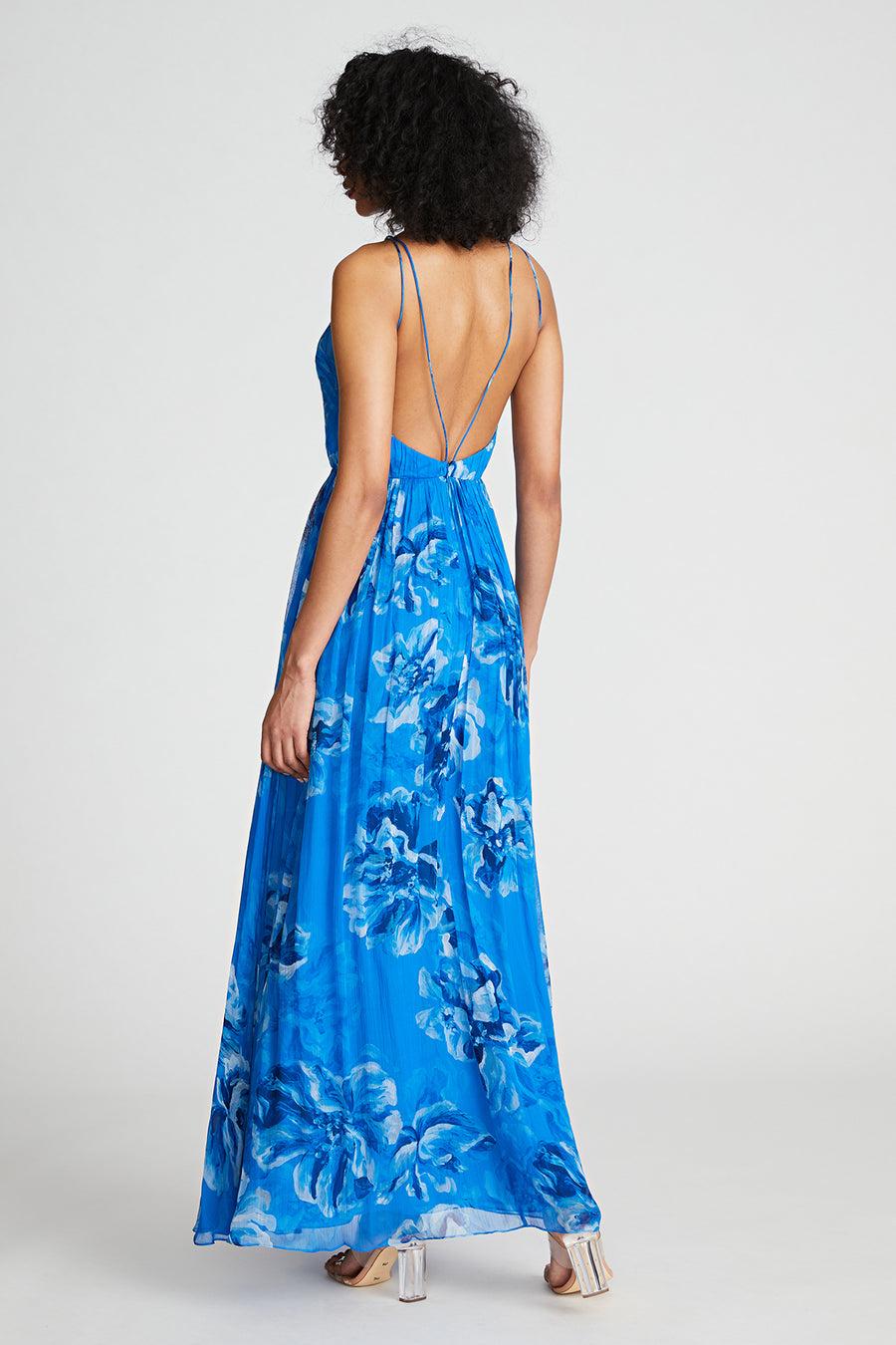 Halston Heritage Mindy Gown In Printed Chiffon
