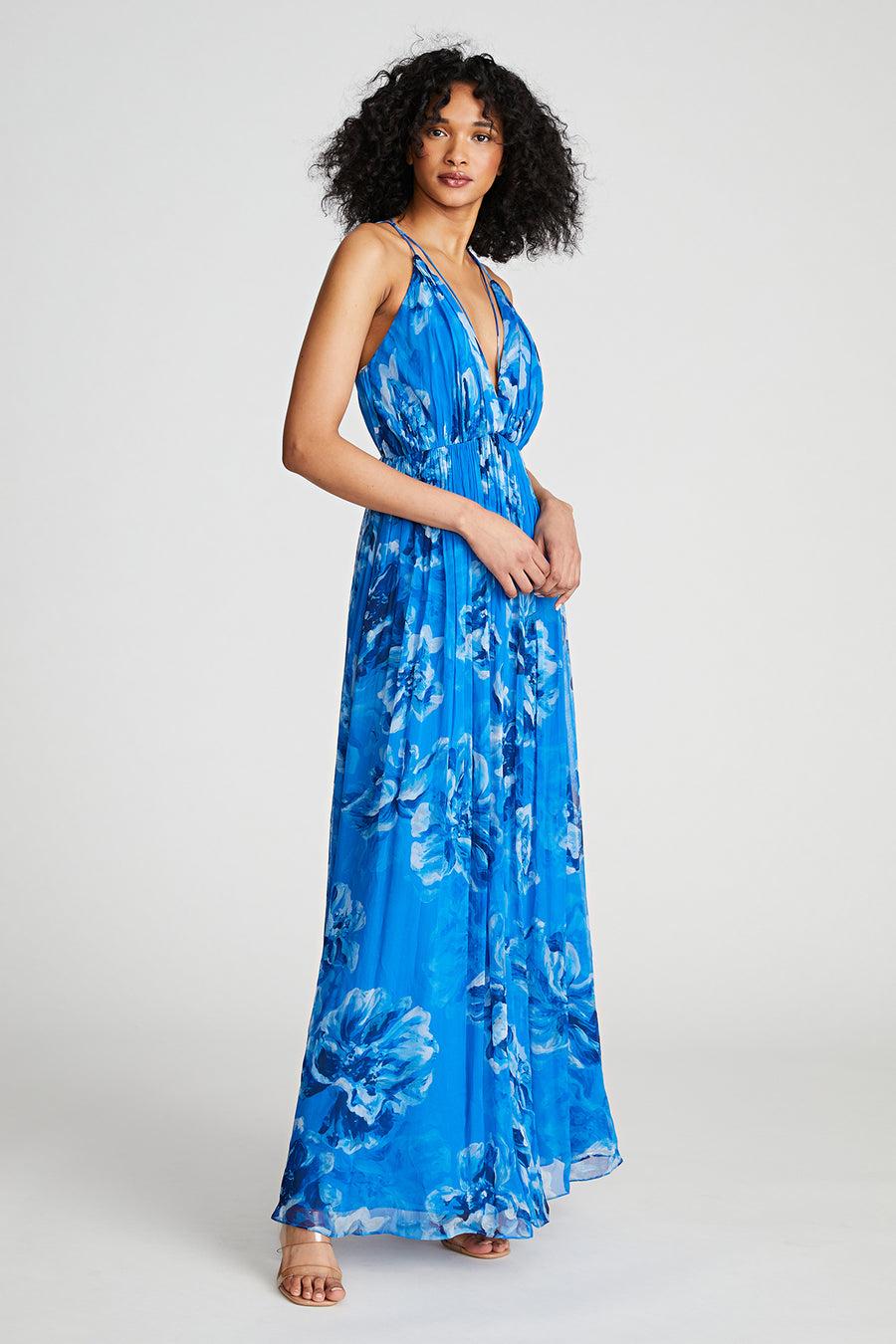Halston Heritage Mindy Gown In Printed Chiffon
