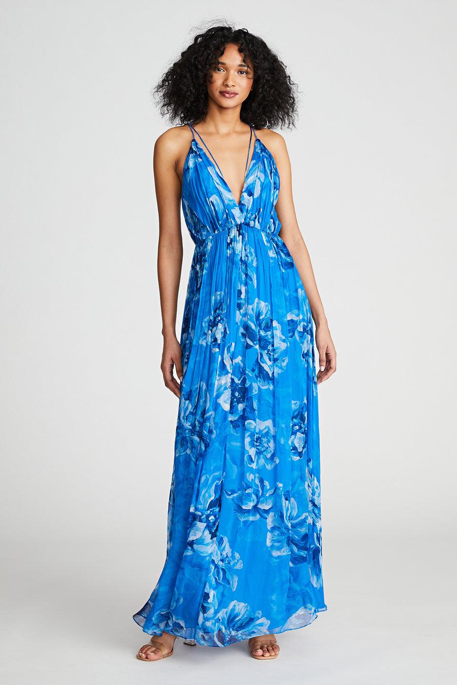 halston heritage Mindy Gown In Printed Chiffon
