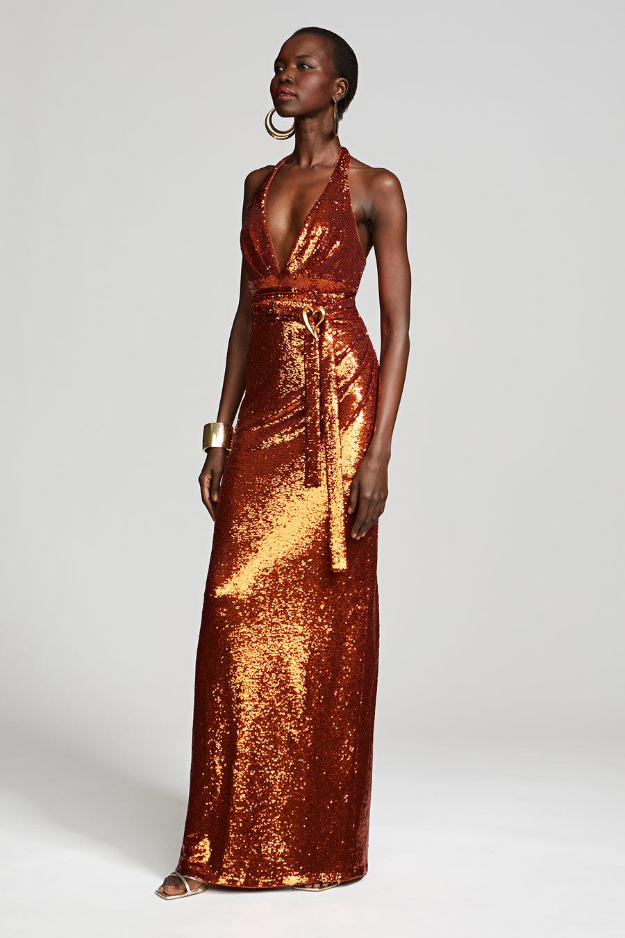 Halston Heritage Mio Gown In Sequin