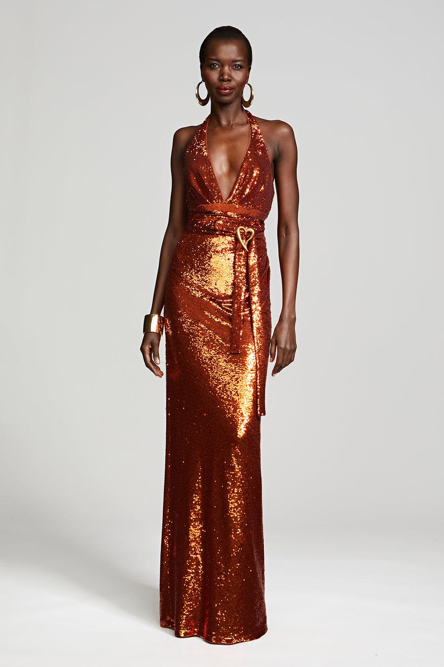 halston heritage Mio Gown In Sequin