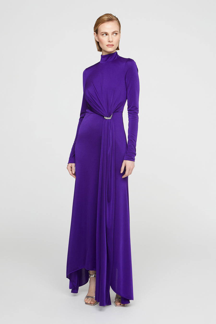 Halston Heritage Mya Long Sleeve Jersey Dress