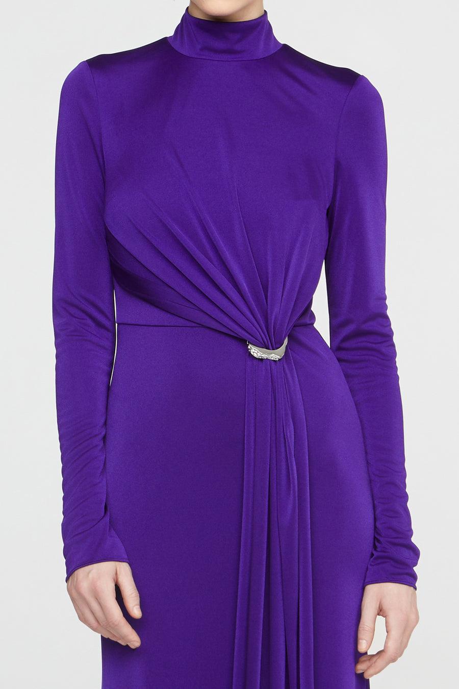 Halston Heritage Mya Long Sleeve Jersey Dress